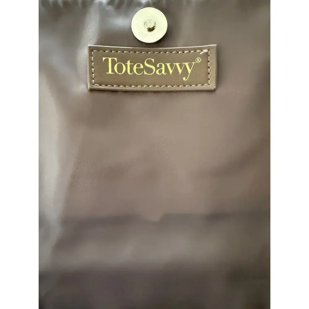 ToteSavvy Crossbody Diaper Bag Changing Mat, Wipes Pocket Tan - Picture 6 of 10
